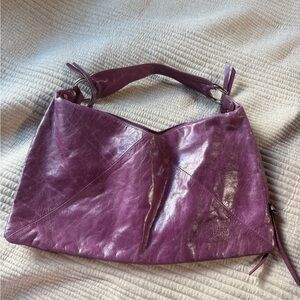 Elegant Purple Leather Handbag